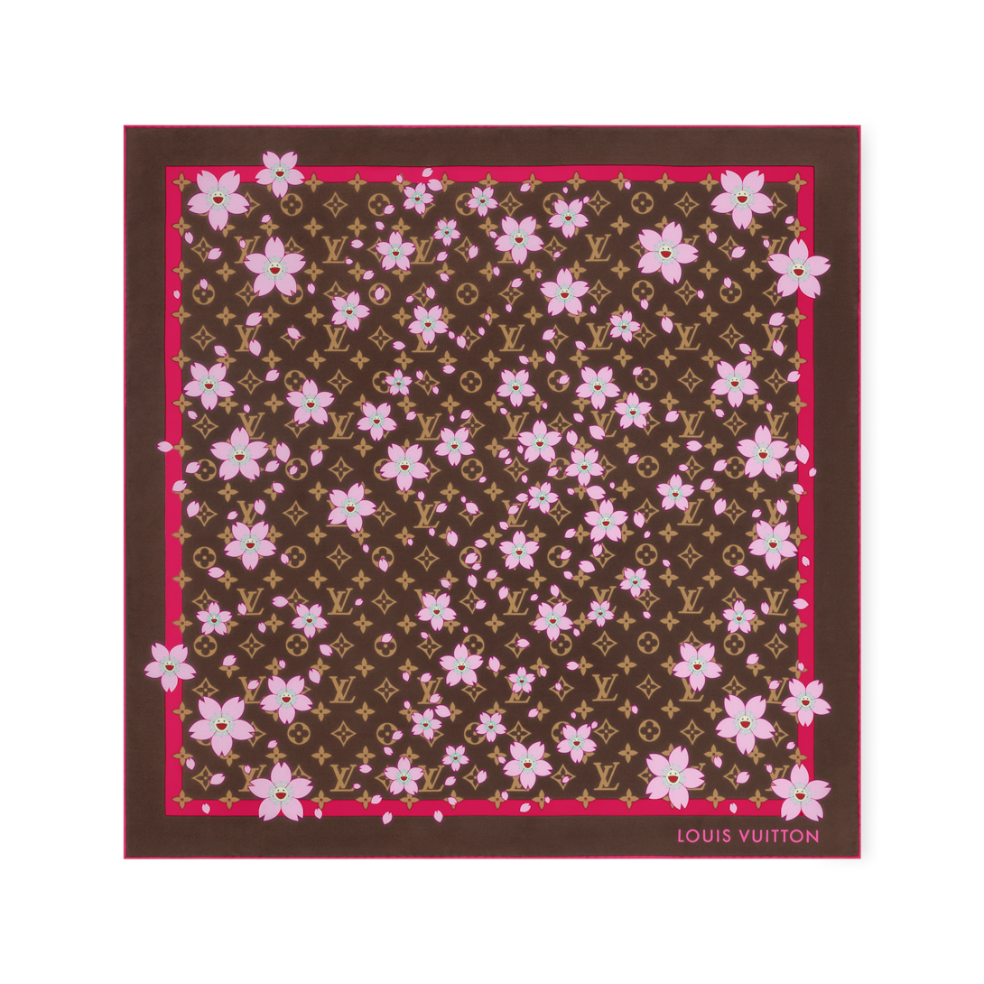 LV x TM Monogram Cherry Blossom Square 70 . - Luxury Accessories